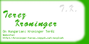 terez kroninger business card
